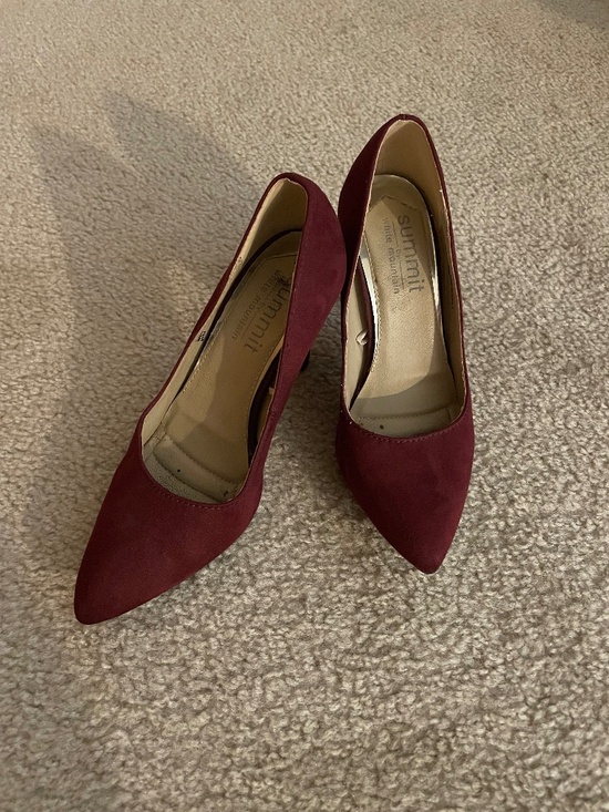 Summit Shoes - Velvet maroon heels